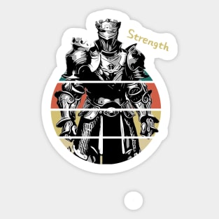 Retro Knight II: Strength Sticker